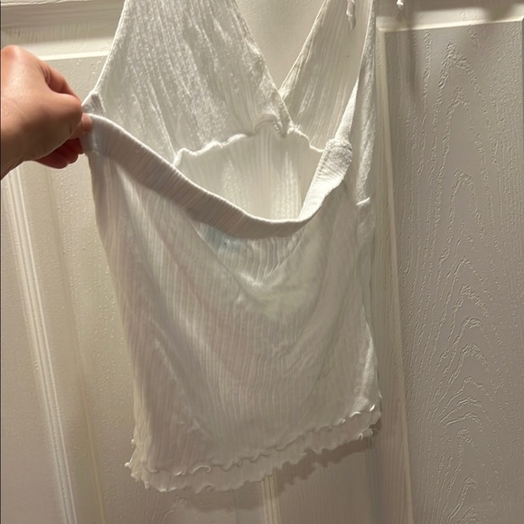 JLO White Ruffled Backless Tank Top - Picture 5 of 8